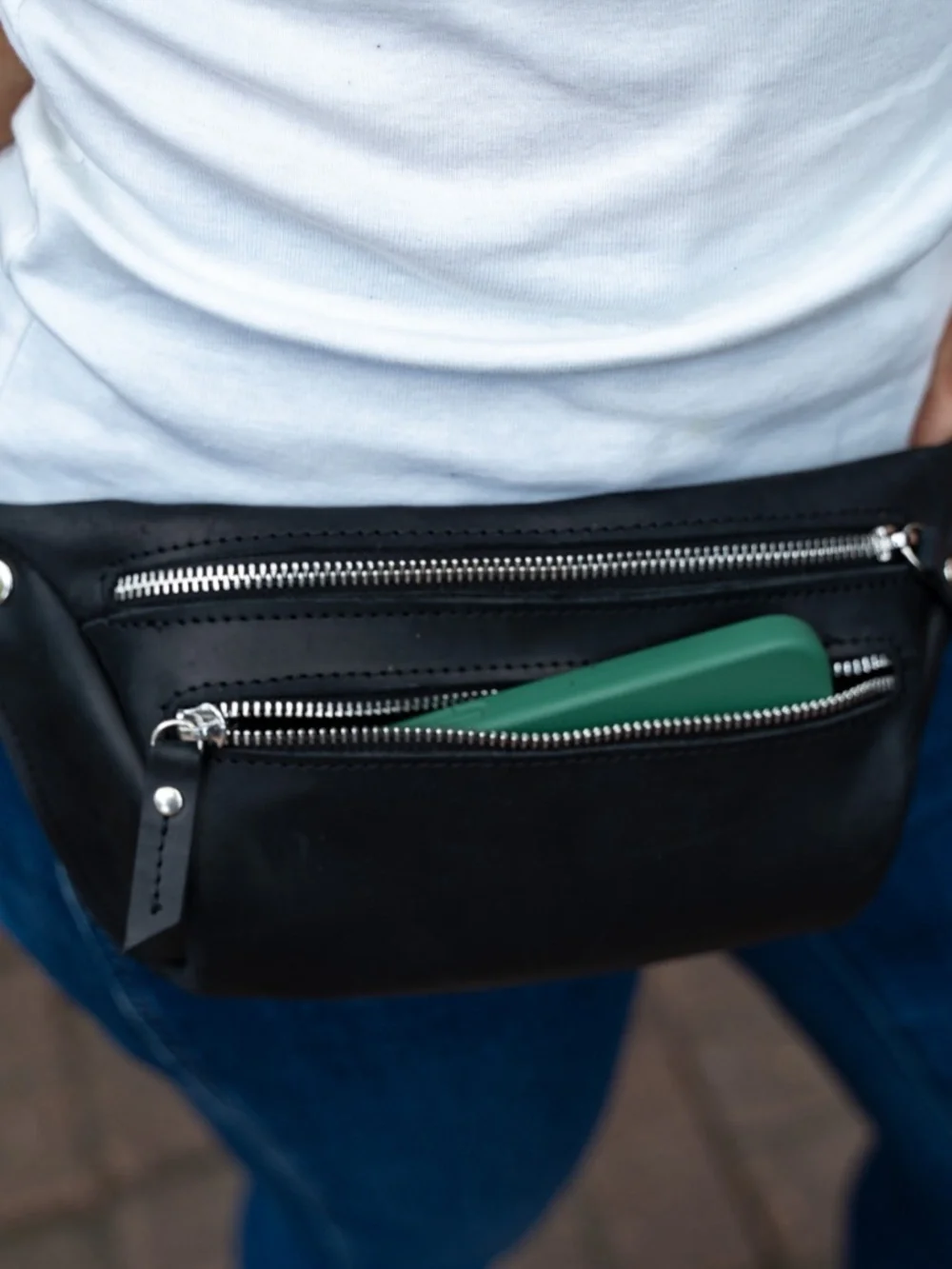 Leather fannypack